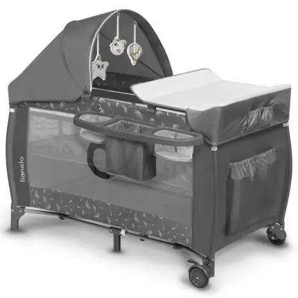 LIONELO - Playpen Bed Sven Plus - GREY CONCRETE