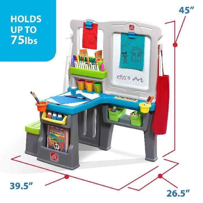 Step2 studio art desk with desk chair discount and bins for storing supplies