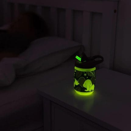 Vital Baby Hydrate sippy straw 350ml - woodland glow in the dark