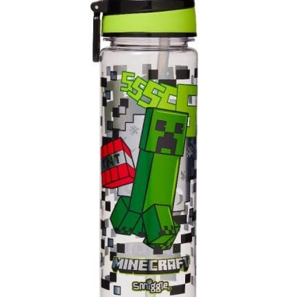 SMIGGLE - MINE CRAFT Super Charge Plastic Flip Drink Bottle 650ML