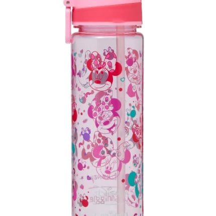 SMIGGLE - MINNIE MOUSE Super Charge Plastic Flip Drink Bottle 650ML