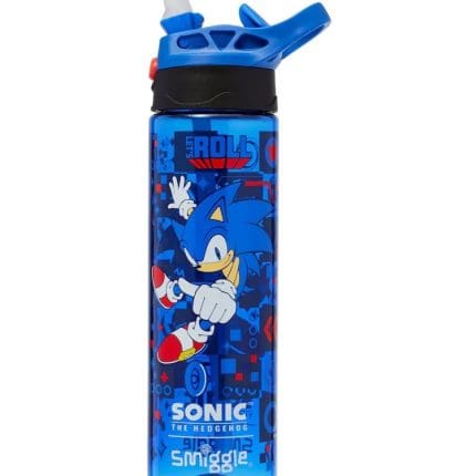 SMIGGLE - SONIC Super Charge Plastic Flip Drink Bottle 650ML
