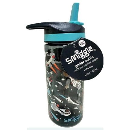 SMIGGLE - SPACE Plastic Flip Drink Bottle 440ML