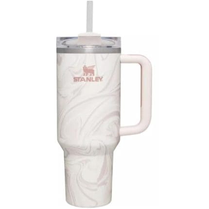 STANLEY QUENCHER TUMBLER H20 FLOWSTATE ROSE QUARTZ SWIRL (40 oz)
