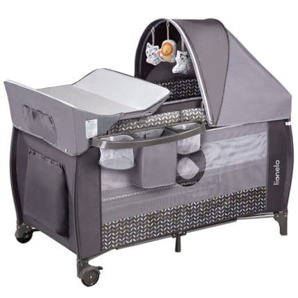 LIONELO - Playpen Bed Sven Plus - Grey Scandi