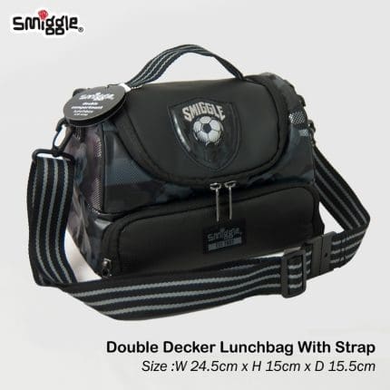 SMIGGLE - FOOTBALL Double Decker Lunchbox With strap