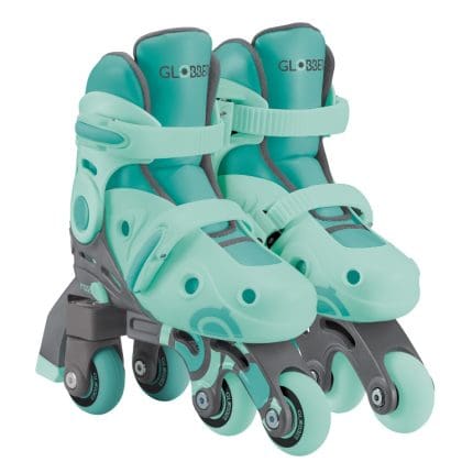 GLOBBER - 2 IN 1 LEARNING INLINE ROLLER SKATES - MINT - SIZE: 30-33